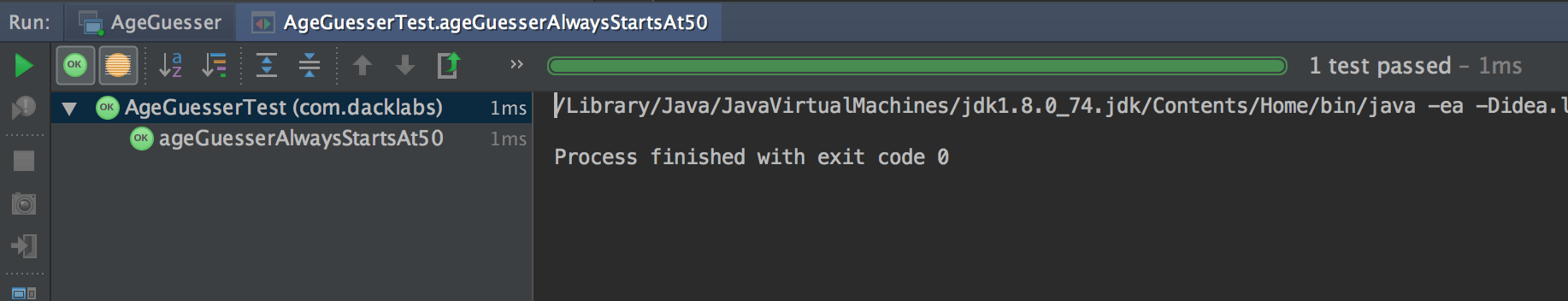 Intellij Test Passed